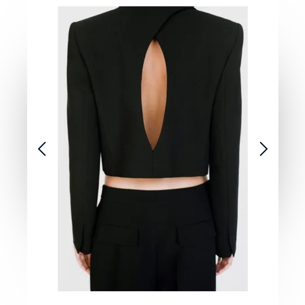Zara Set Cut Out Blazer & pleated ankle pants